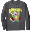 Dora the Explorer Cute Boots Bananarific Big Chest Logo Long Sleeve T-Shirt(Dark Heather Grey)