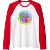 Dora the Explorer I’m Backpack Mo-Mo-Mochila! Chest Logo Raglan Baseball Tee(Red/White)
