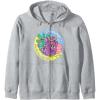 Dora the Explorer I’m Backpack Mo-Mo-Mochila! Chest Logo Zip Hoodie(Heather Grey)