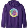 Dora the Explorer I’m Backpack Mo-Mo-Mochila! Chest Logo Zip Hoodie(Purple)