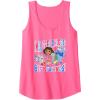 Dora the Explorer ¡Mejores Amigos! Best Friends Chest Logo Tank Top(Neon Pink)