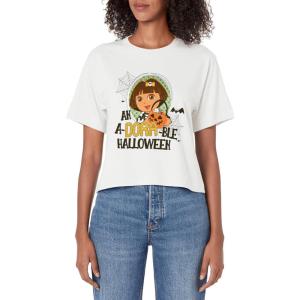 Dora the Explorer An A-Dora-Ble Halloween Women’s Crop Top(White)