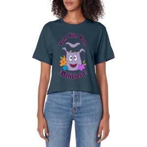 Dora the Explorer Backpack Yum Yum Delicioso Women’s Crop Top(Dark Blue)