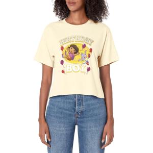 Dora the Explorer Birthday Boy Dora Boots Celebrating Logo Women’s Crop Top(Beige)