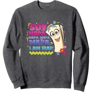 Dora the Explorer Soy Mapa Mapa Mapa Colorful Sketch Logo Sweatshirt(Dark Heather Grey)