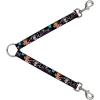 Dora Dog Leash Splitter Boots Pose Floral Lets Play Vamos A Jugar Black 1 Foot Long 1 Inch Wide(1″ x 30″)