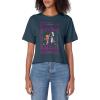 Dora the Explorer Let’s Check The Map! Framed Portrait Women’s Crop Top(Dark Blue)
