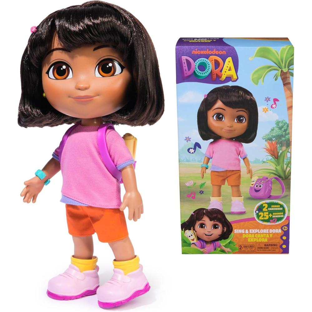 image:imageDora Sing amp Explore Dora Doll with Music Sound Effects Bilingual Phrases Doll Clothes amp Accessories Kids Toys for Girls amp Boys Ages 3 and Up