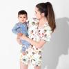 Bellabu Bear Dora Pajama Short Set for Women, Matching Family Pajamas, Rayon from Bamboo(Tropical Dreams)