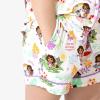 Bellabu Bear Dora Pajama Short Set for Women, Matching Family Pajamas, Rayon from Bamboo(Tropical Dreams)