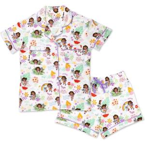 Bellabu Bear Dora Pajama Short Set for Women, Matching Family Pajamas, Rayon from Bamboo(Tropical Dreams)